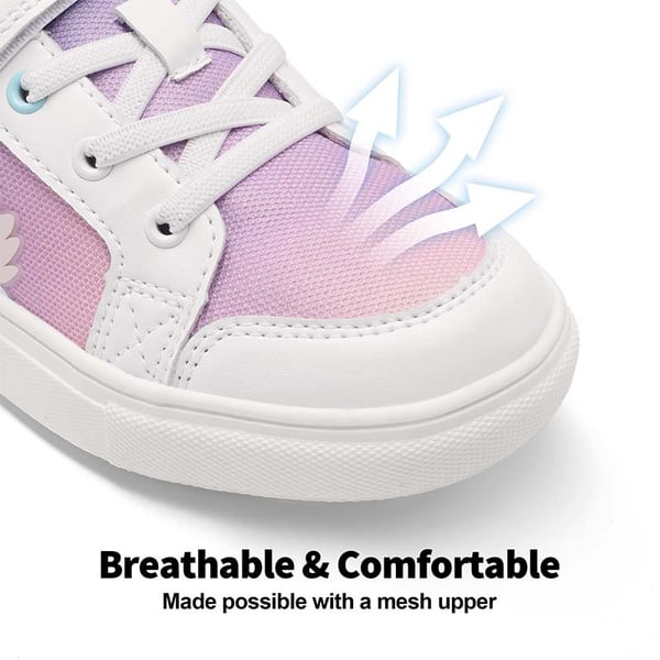 [Storybook Rainbow] Kids Breathable Fun Design Sneakers - RAINBOW  WHITE - 2